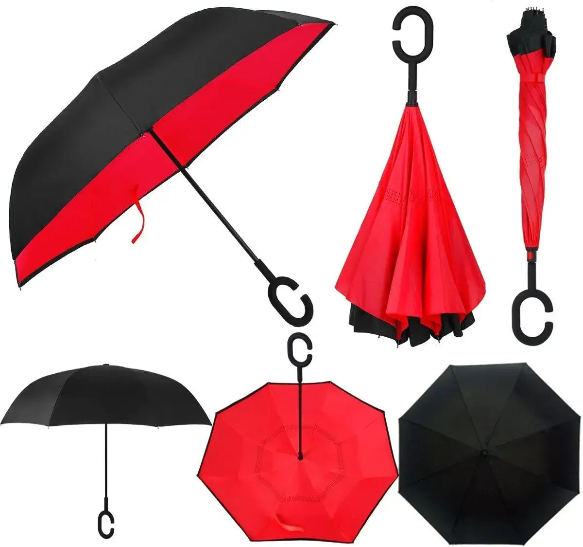 87931691010115 Парасолька автомат Umbrella, парасолька перевертень, розумна парасолька - Зображення 1