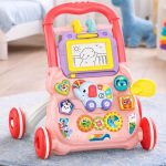 Дитяча каталка-ходунки розвиваючі, 40.5х40х32см, Happy Baby, Рожеві / Дитячі ходунки з ігровою платформою / Толкалка - Зображення 13