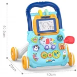 Дитяча каталка-ходунки розвиваючі, 40.5х40х32см, Happy Baby, Рожеві / Дитячі ходунки з ігровою платформою / Толкалка - Зображення 2