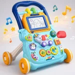 Дитяча каталка-ходунки розвиваючі, 40.5х40х32см, Happy Baby, Рожеві / Дитячі ходунки з ігровою платформою / Толкалка - Зображення 4