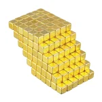 Неокуб квадратний Neocube 216 кубиків 5мм у металевому боксі (Золотий)