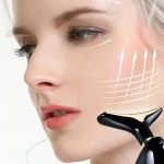 Ліфтинг масажер для обличчя та шиї Face Lifter / Мікрострумовий масажер обличчя / Масаж шиї з імпульсним світлом - Зображення 9